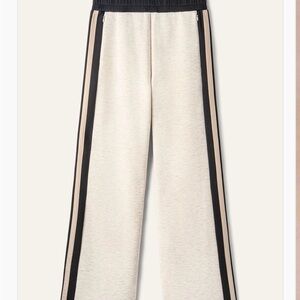 CAbi Cream and Black Track Pants